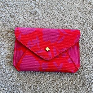 Kate Spade Pink & Red Floral Mini Wallet Card Holder